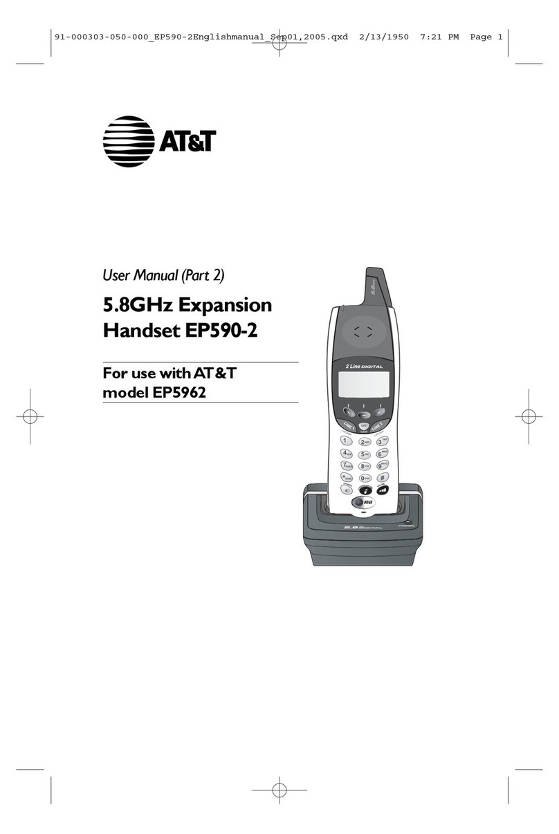 AT&T EP590-2 - AT&T 5.8 GHz Expansion Handset user manual