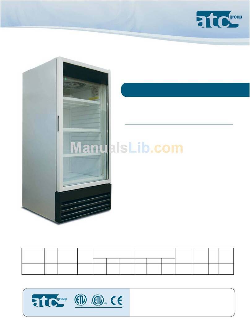ATC Group Glass Door Coolers ATC-10 Specification sheet