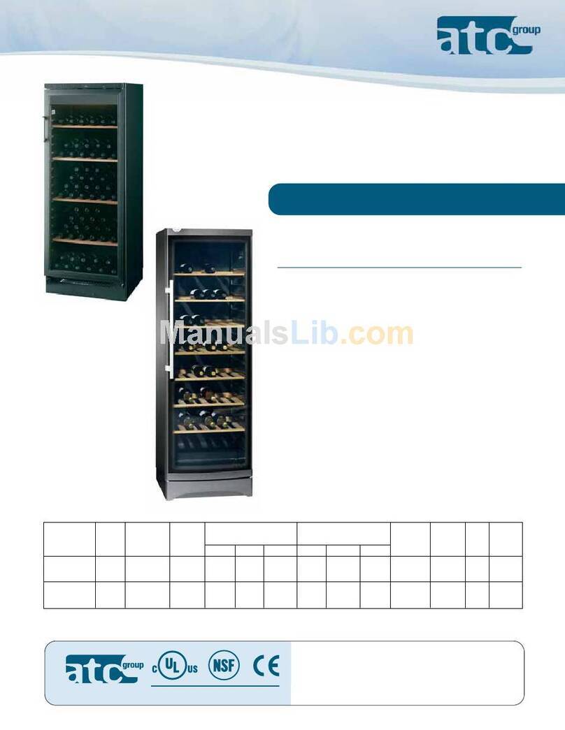 ATC Group Wine Cooler CVKG-581 Specification sheet