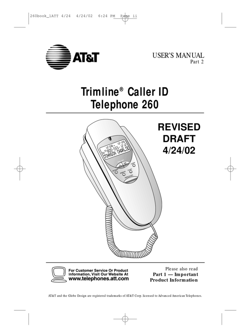 AT&T Trimline 260 User manual