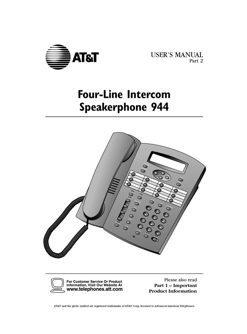 AT&T Four-Line Intercom Speakerphone 944 user manual