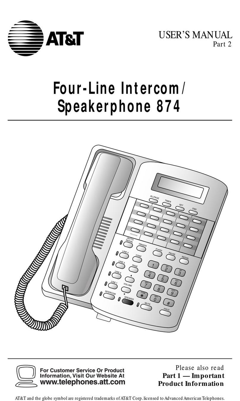 AT&T 874 User manual