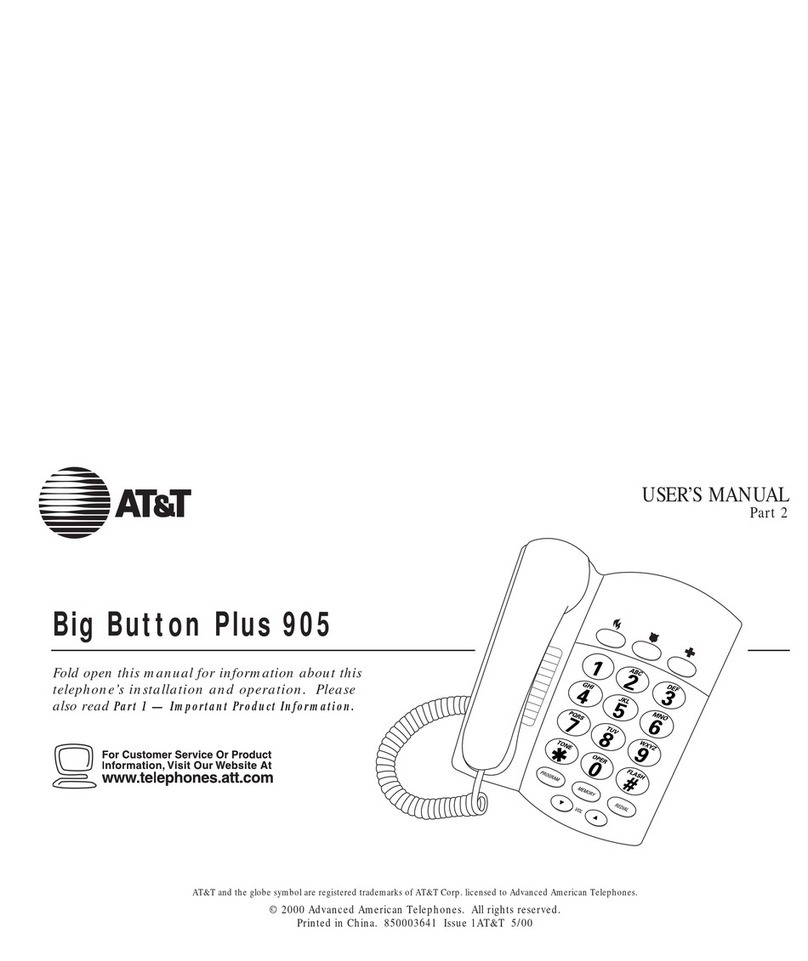 AT&T 905 User manual