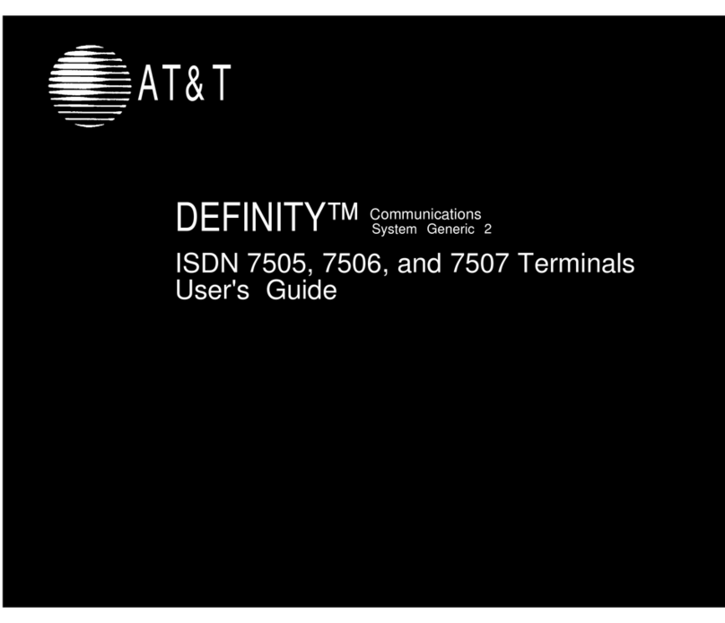 AT&T Definity ISDN 7505 user guide