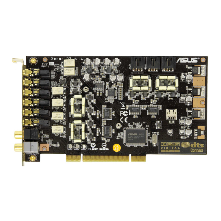 Asus Audio Card Xonar D2 user manual