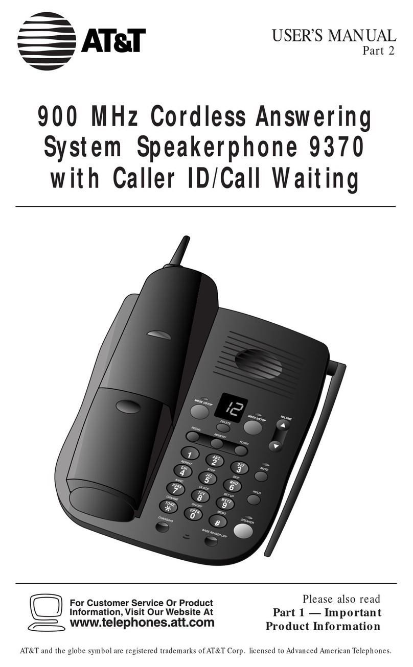 AT&T 900 MHz User manual