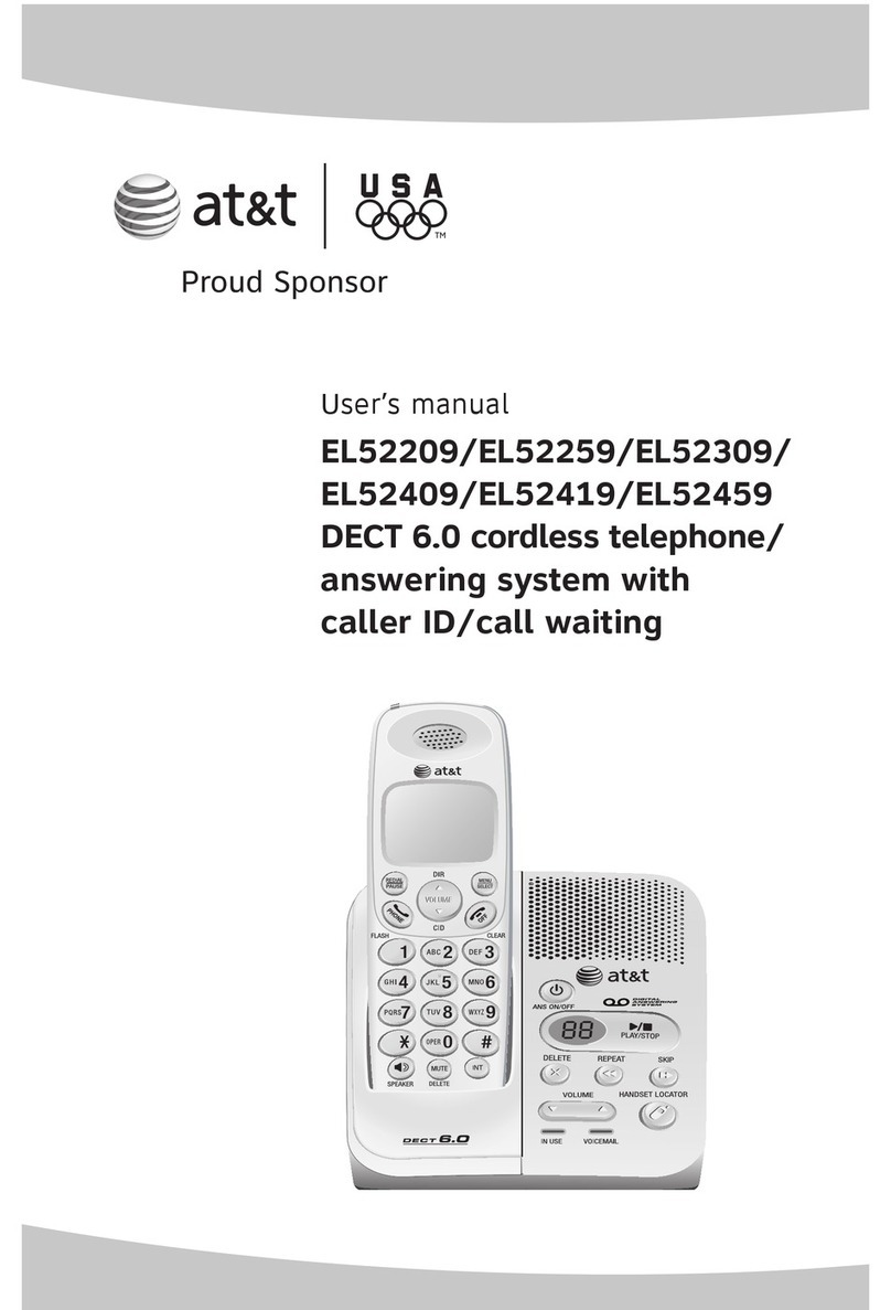 AT&T DECT EL52419 User manual