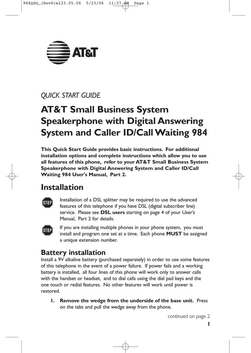 AT&T 984QSG quick start guide