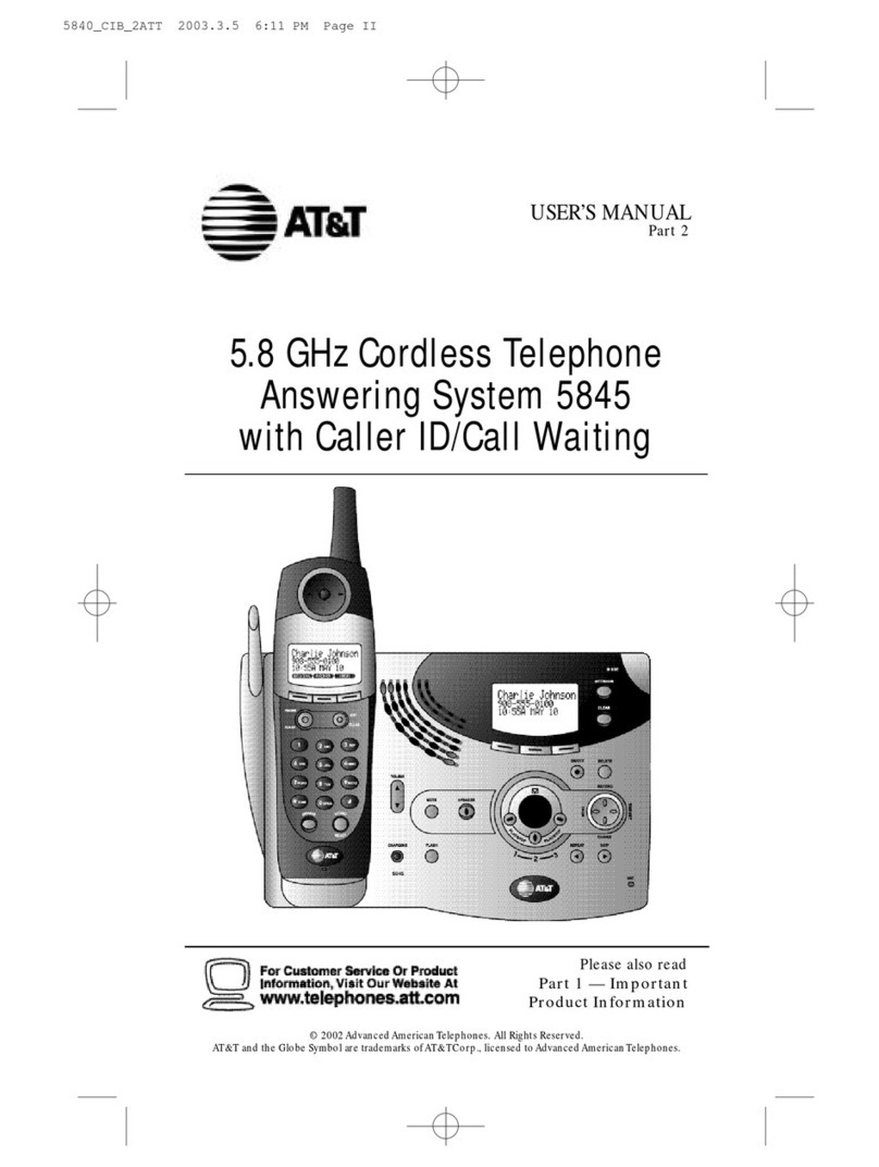 AT&T 5845 User manual