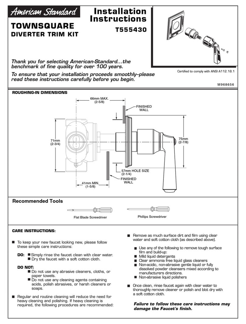 American Standard Town Square M968656 installation instructions American Standard Town Square M968656 installation instructions