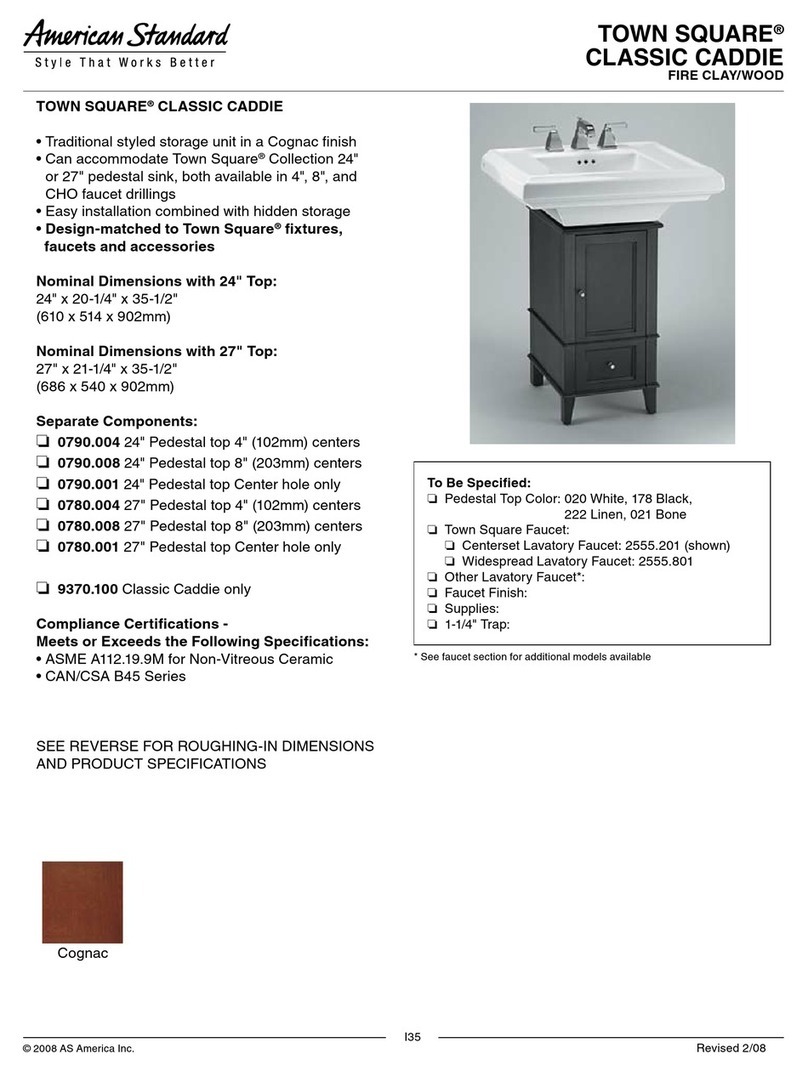 American Standard Town Square 0780.001 Features & dimensions