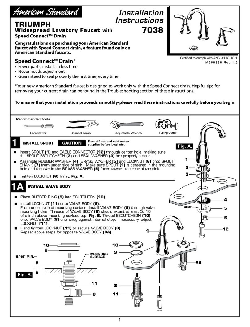 American Standard Triumph 7038 User manual American Standard Triumph 7038 User manual