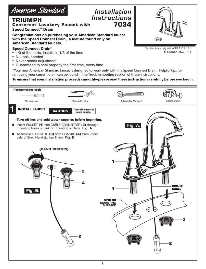 American Standard Triumph 7034 installation instructions