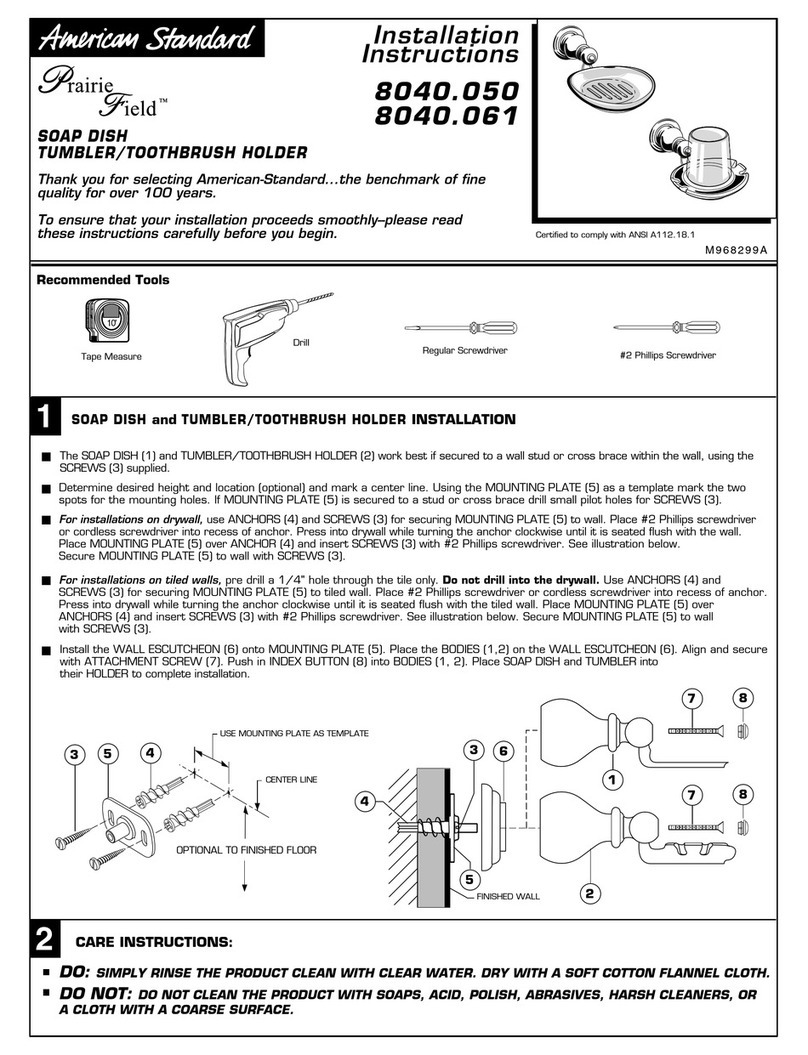 American Standard Soap Dish 8040.050 User manual