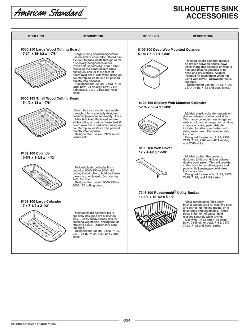 American Standard Silhouette 7346.100 User manual American Standard Silhouette 7346.100 User manual