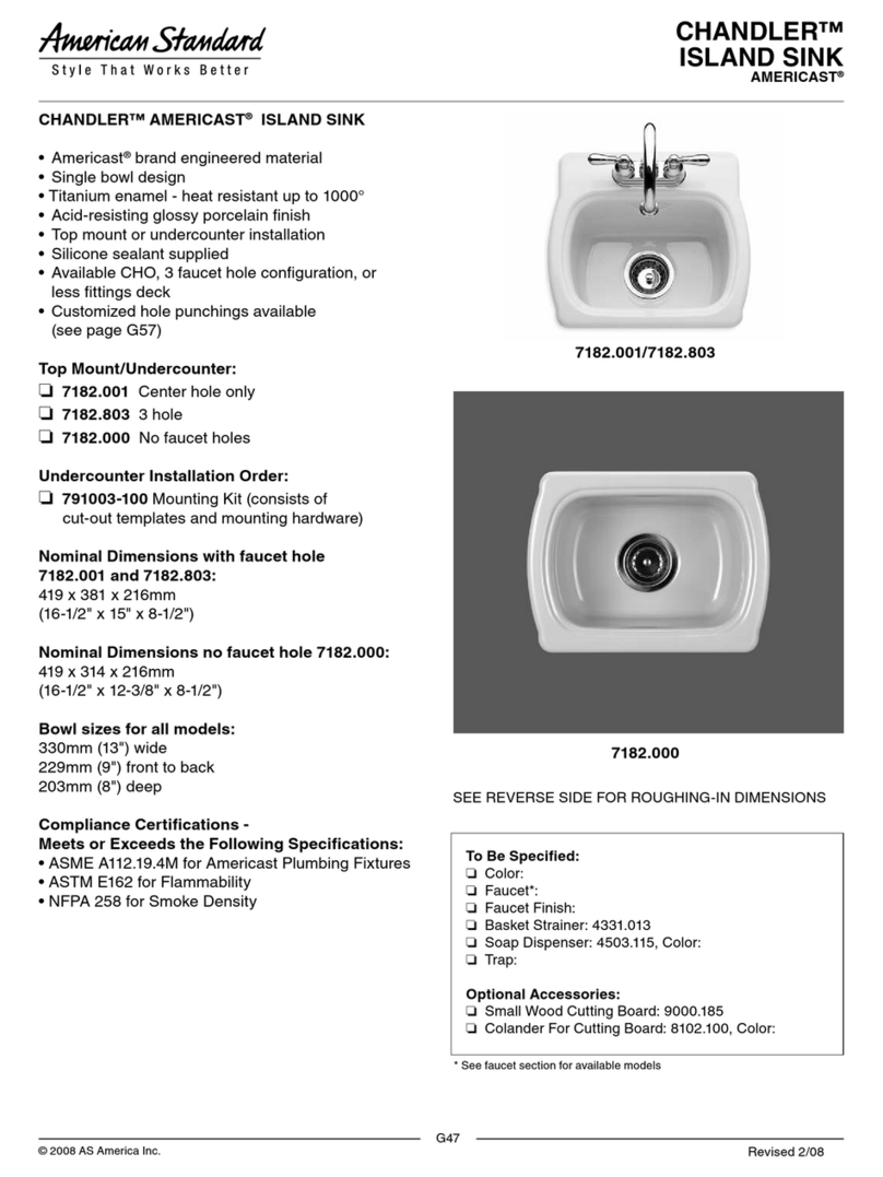 American Standard Silhouette ASME A112.19.4M Specification sheet