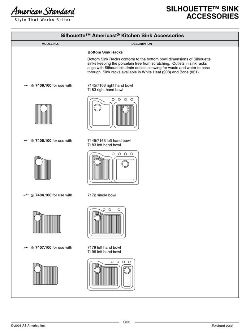 American Standard Silhouette 7404.100 Specification sheet
