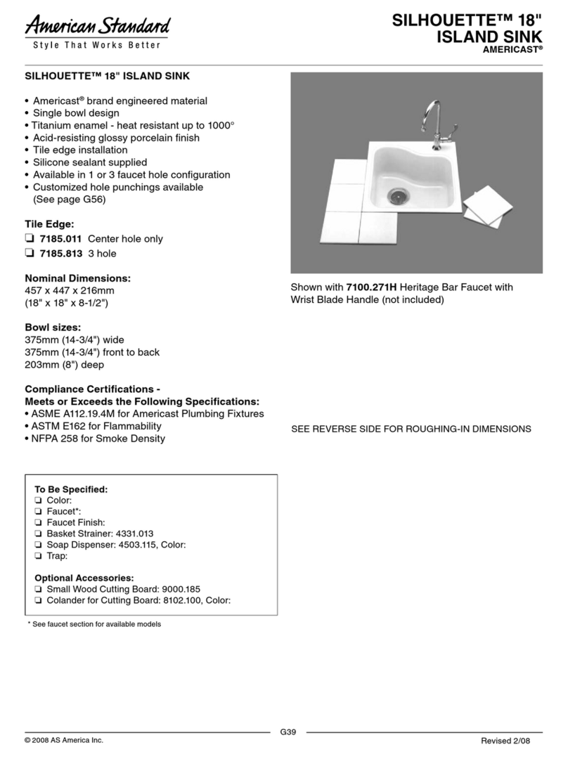 American Standard Silhouette 7185.011 User manual American Standard Silhouette 7185.011 User manual