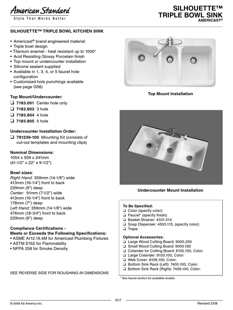 American Standard Silhouette 7183.801 User manual