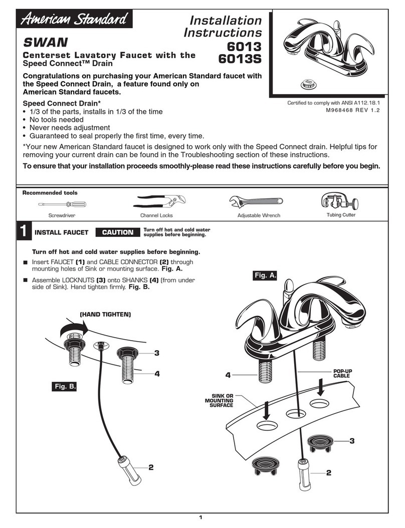 American Standard Swan 6013 User manual