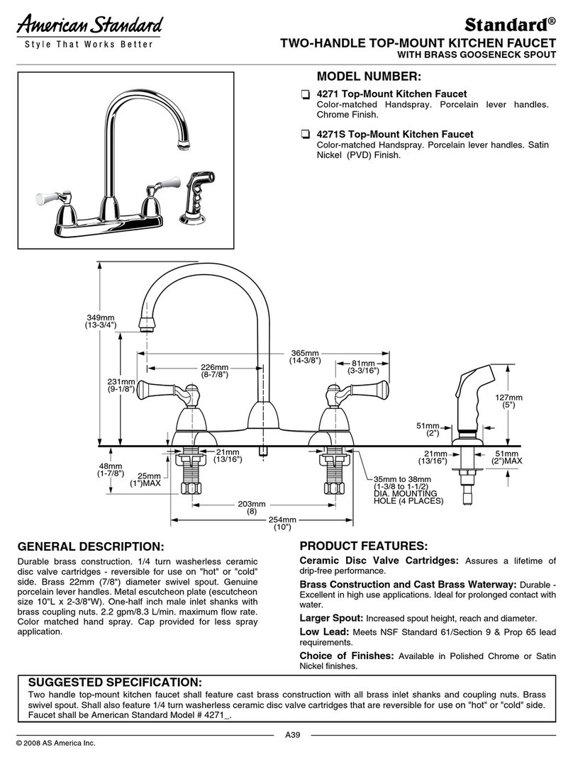 American Standard Standard 4271S Specification sheet