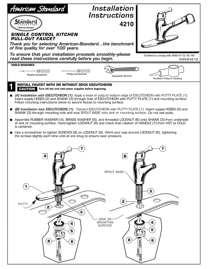 American Standard Standard 4210 installation instructions