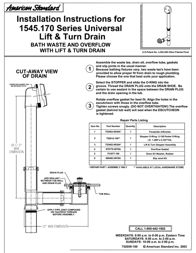 American Standard 1545.17 installation instructions