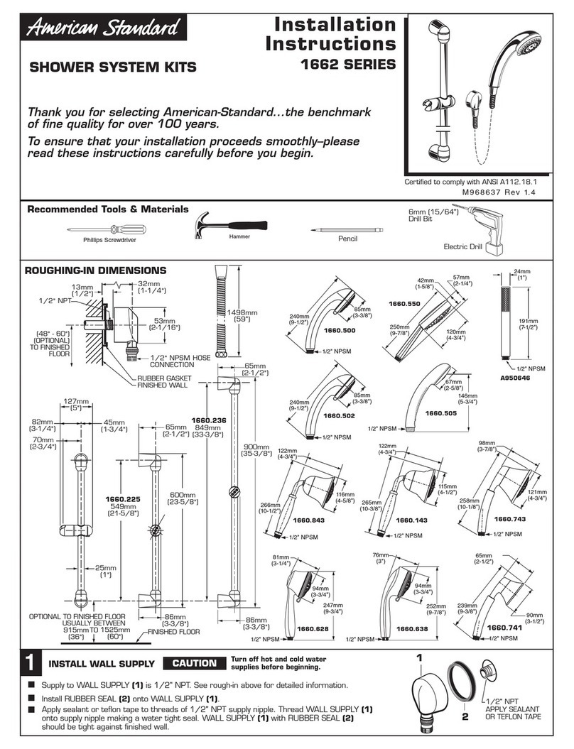 American Standard 1662 Series installation instructions American Standard 1662 Series installation instructions