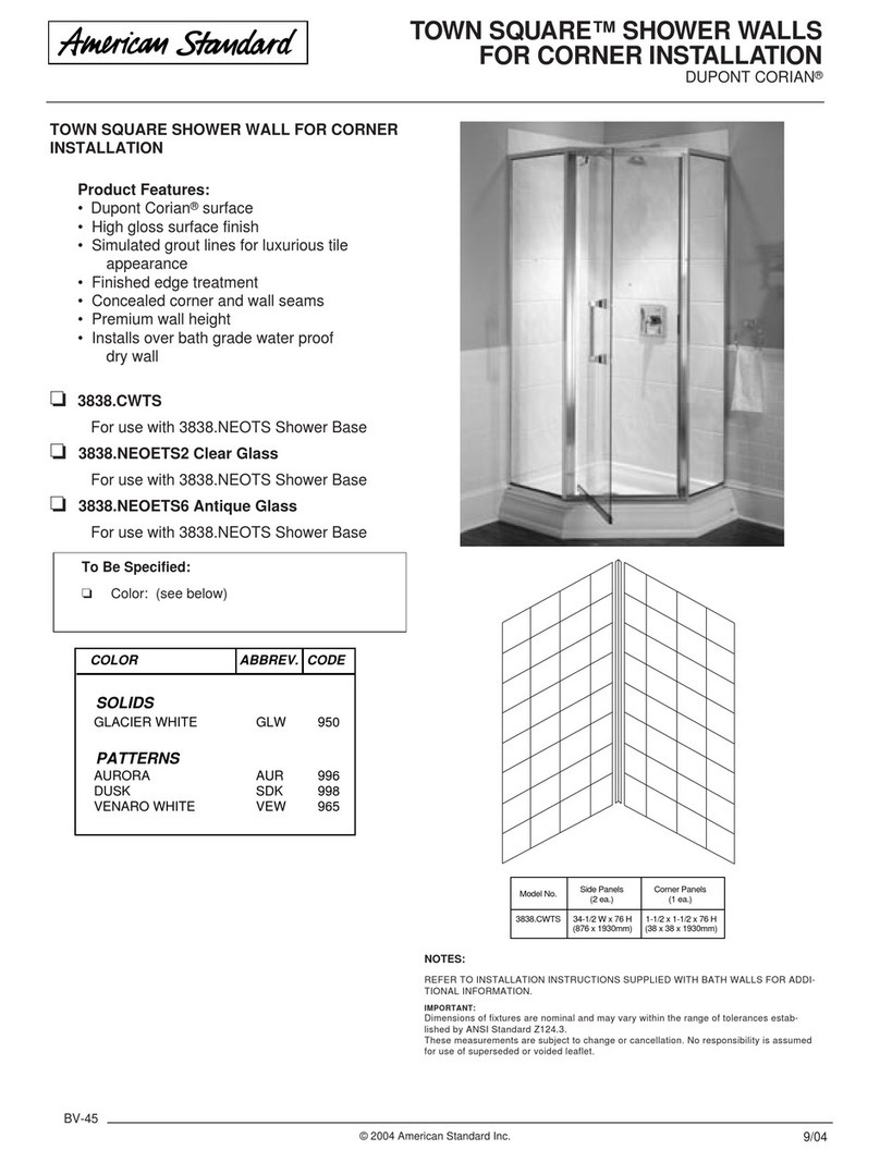 American Standard Town Square 3838.NEOETS2 User manual American Standard Town Square 3838.NEOETS2 User manual
