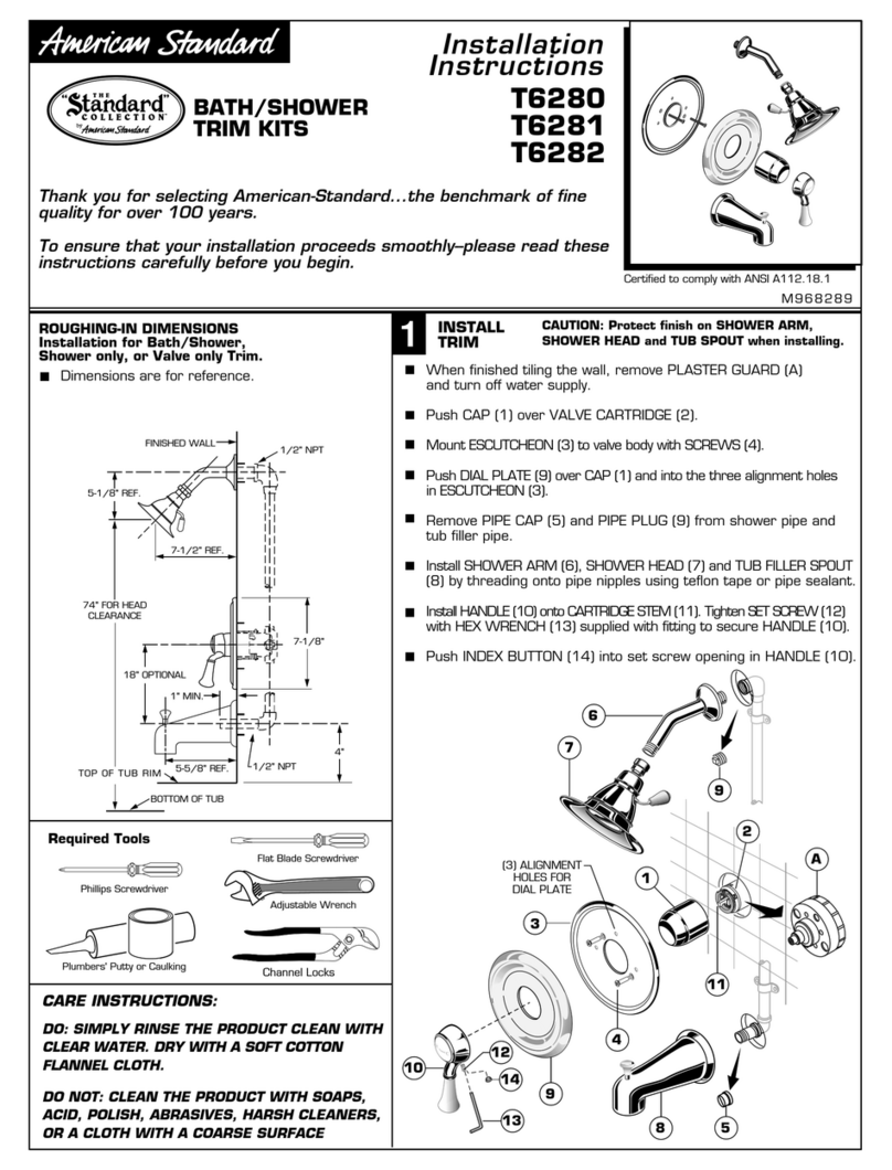 American Standard Standart T6280 User manual