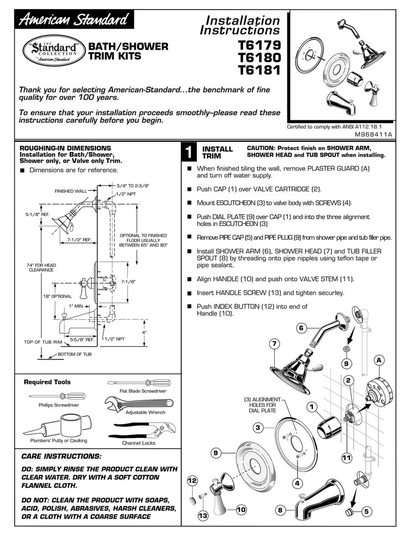 American Standard Standart T6179 User manual