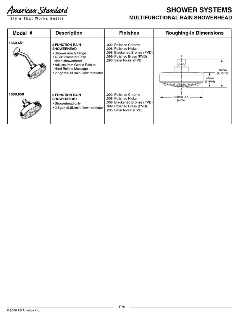 American Standard 1660 User manual American Standard 1660 User manual