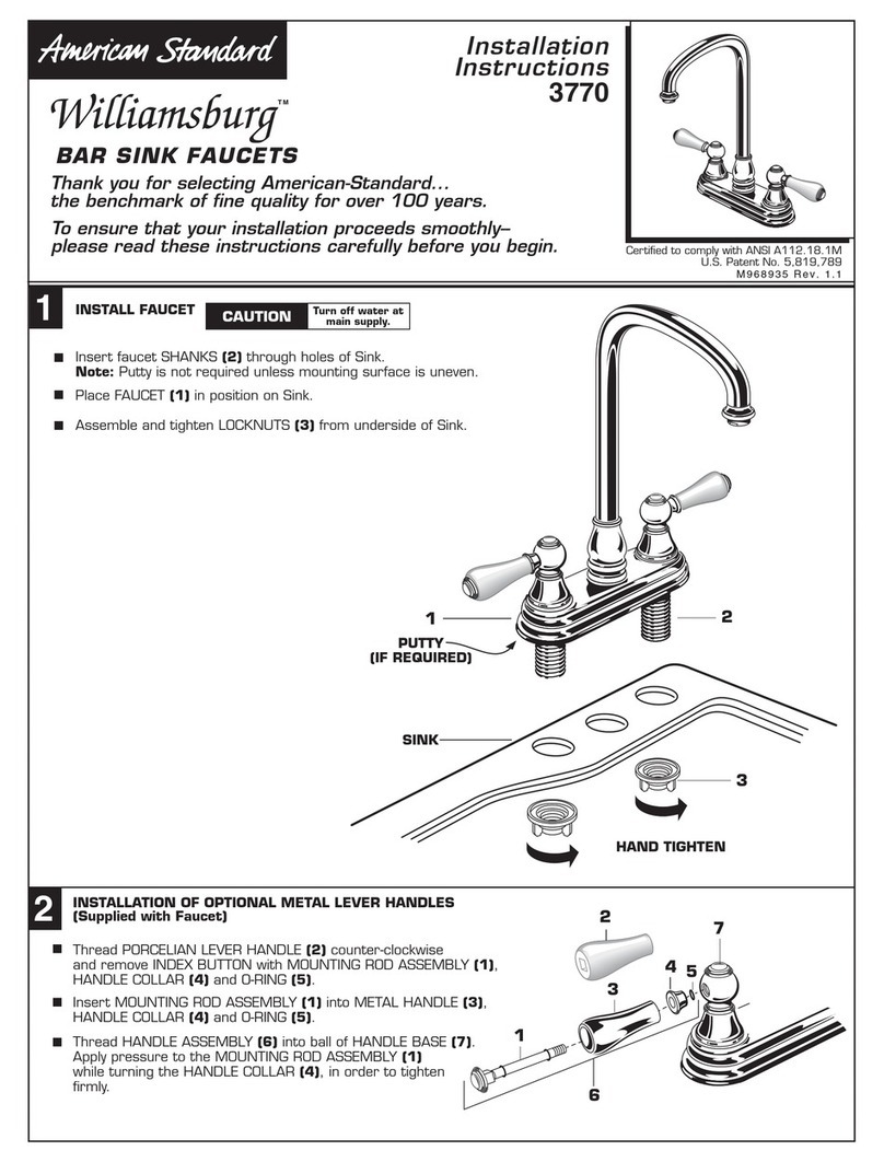 American Standard Williamsburg 3770 installation instructions American Standard Williamsburg 3770 installation instructions