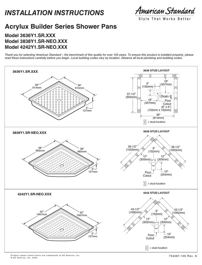 American Standard 3636Y1.SR-.XXX installation instructions American Standard 3636Y1.SR-.XXX installation instructions