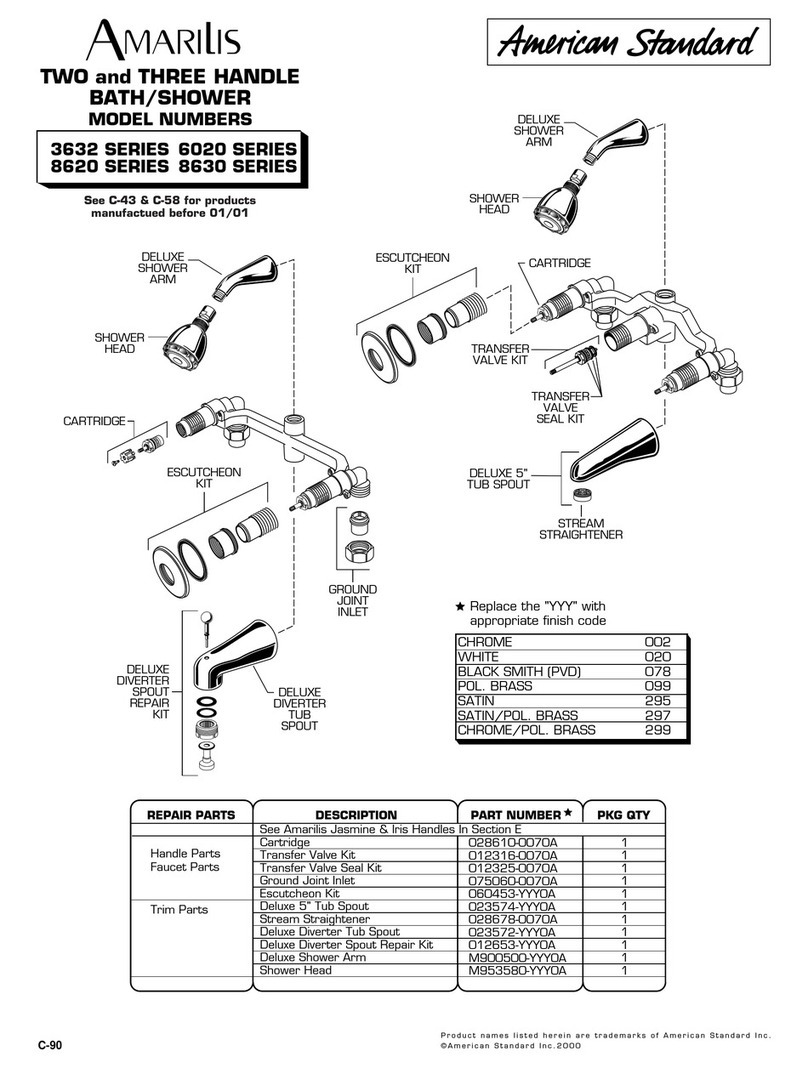 American Standard 3632 Series Use and care manual American Standard 3632 Series Use and care manual