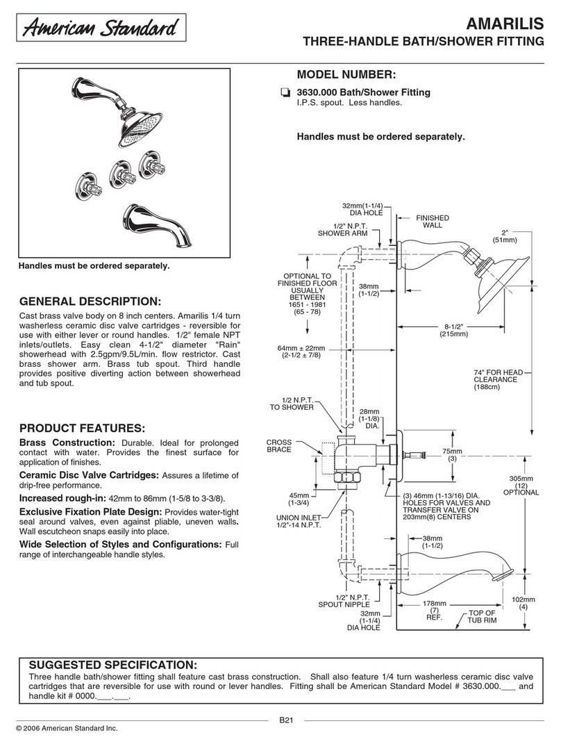 American Standard AMARILIS 3630.000 Specifications
