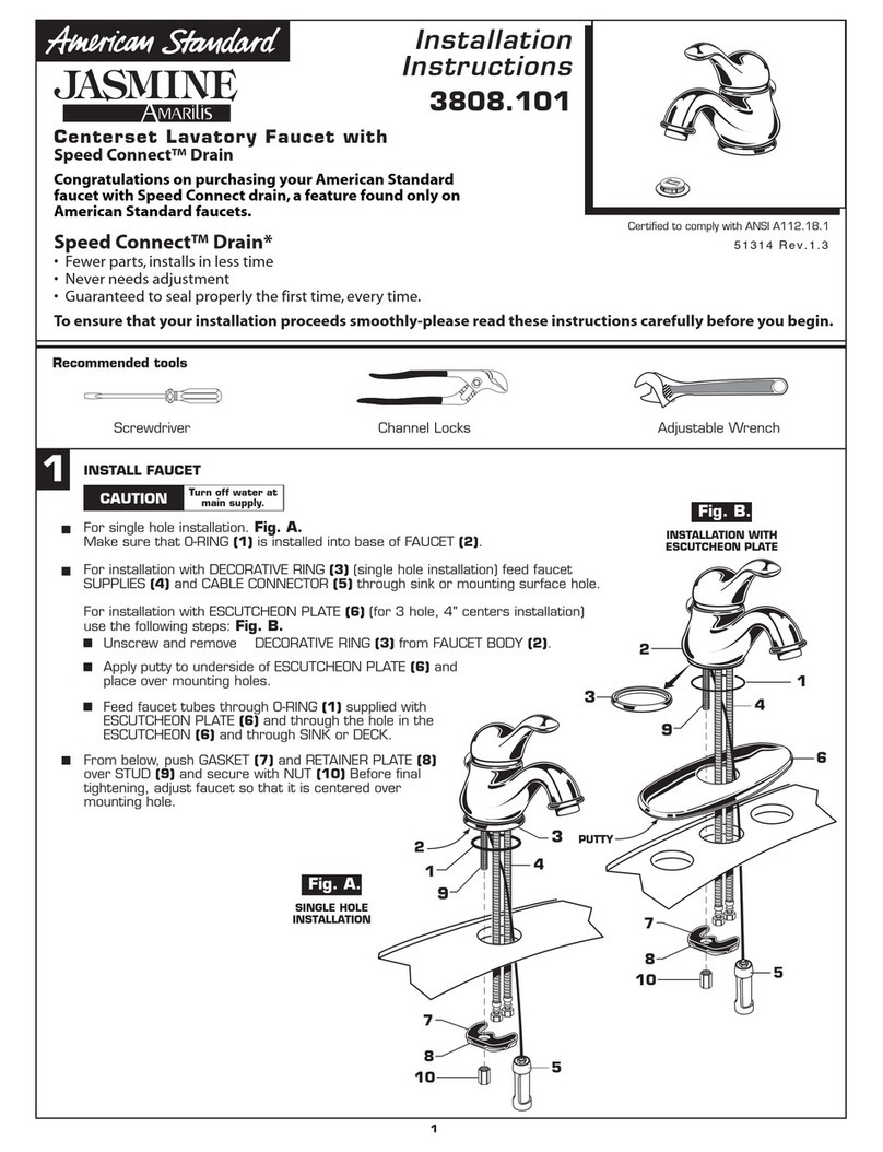 American Standard Jasmine Amarilis 3808.101 User manual American Standard Jasmine Amarilis 3808.101 User manual