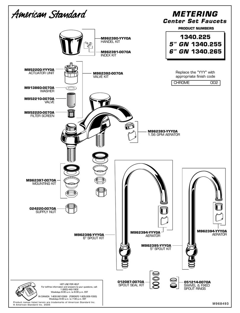 American Standard Metering 024220-0070A parts list