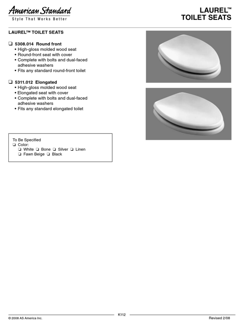 American Standard Laurel Toilet Seat 5311.01 User manual American Standard Laurel Toilet Seat 5311.01 User manual