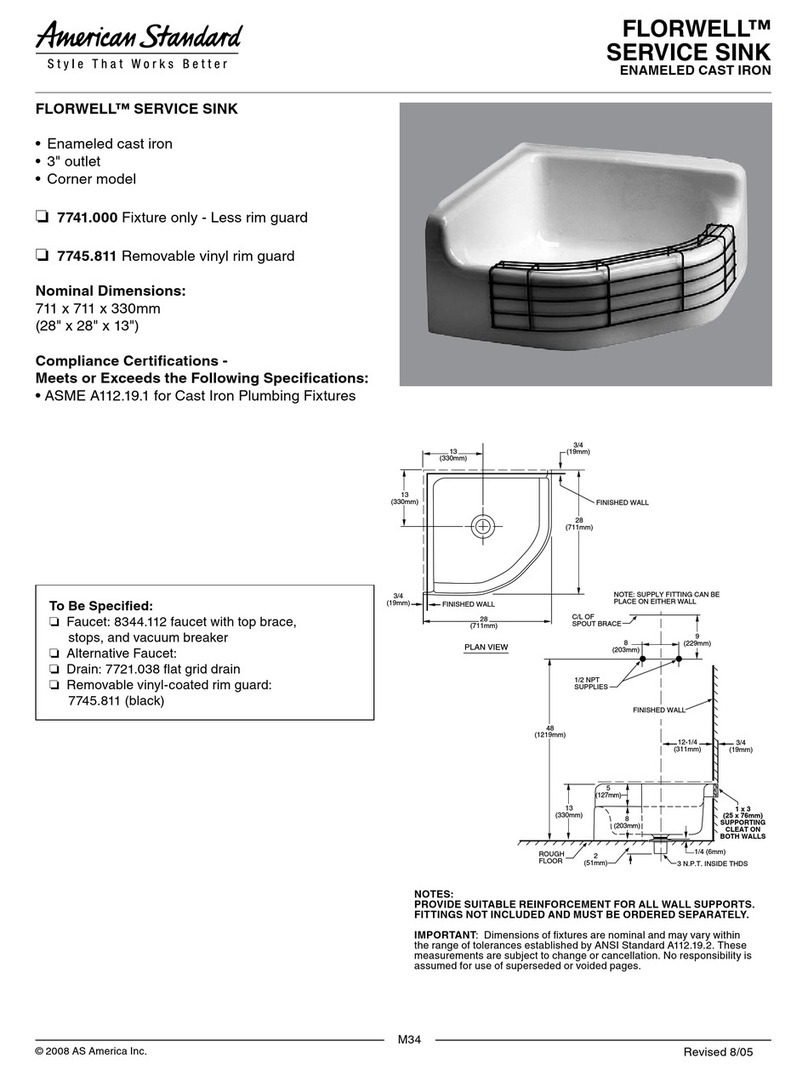 American Standard Florwell 7741.000 User manual