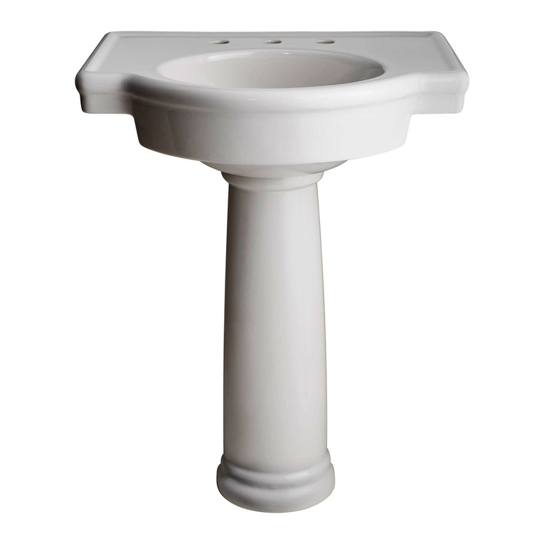 American Standard Retrospect Collection Pedestal Sink 0066.000 Specifications American Standard Retrospect Collection Pedestal Sink 0066.000 Specifications