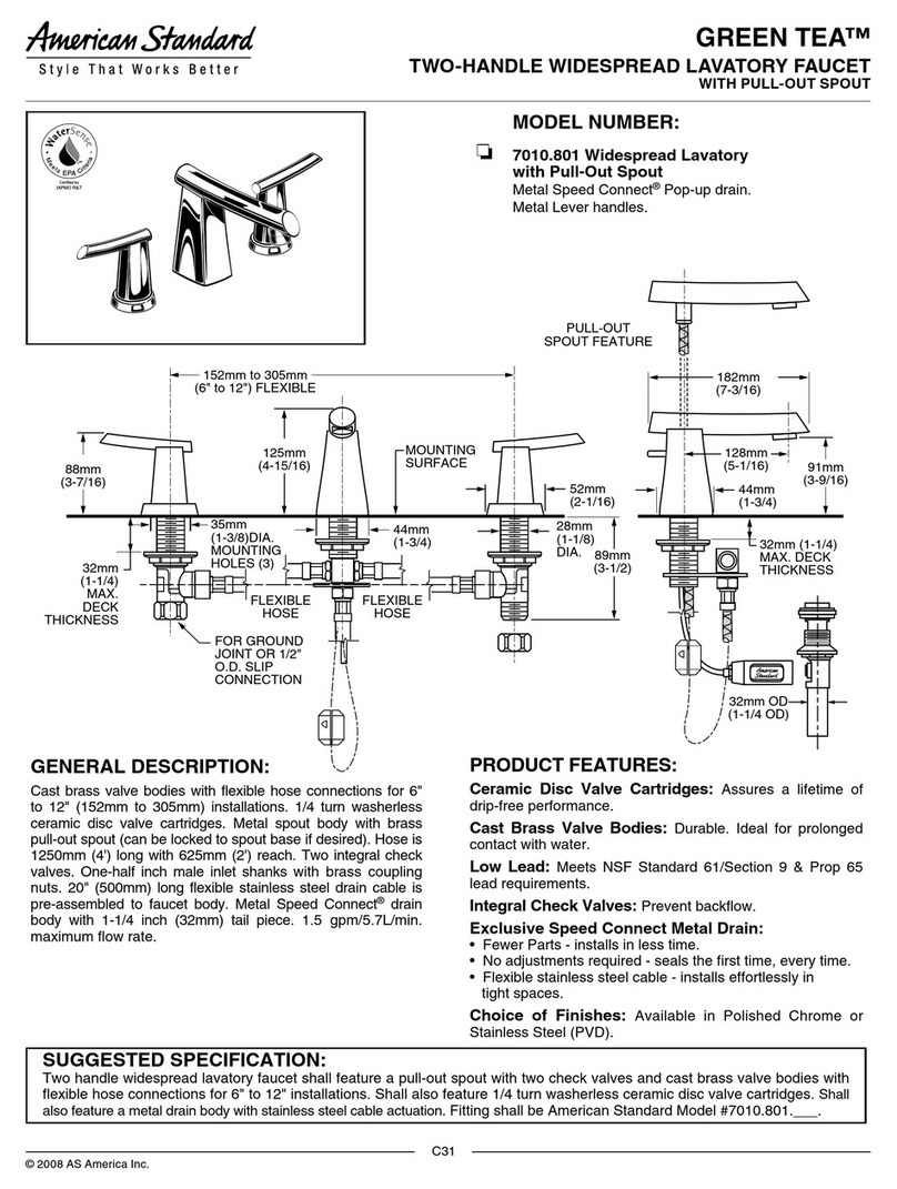 American Standard Reliant+ ANSI A117.1 Specifications