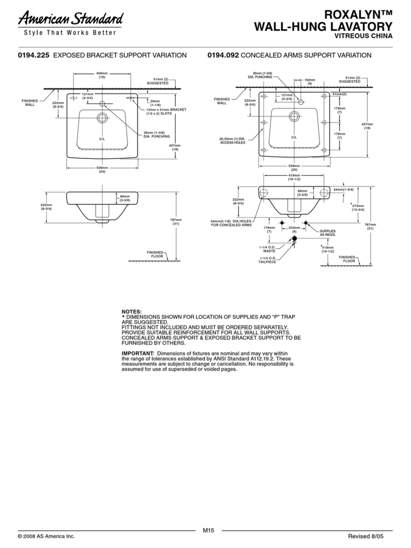 American Standard Roxalyn 00194.225 parts list American Standard Roxalyn 00194.225 parts list