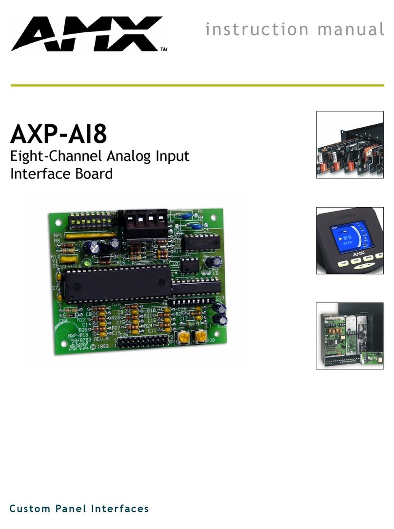 AMX AXP-AI8 ANALOG 8-INPUT BOARD instruction manual AMX AXP-AI8 ANALOG 8-INPUT BOARD instruction manual