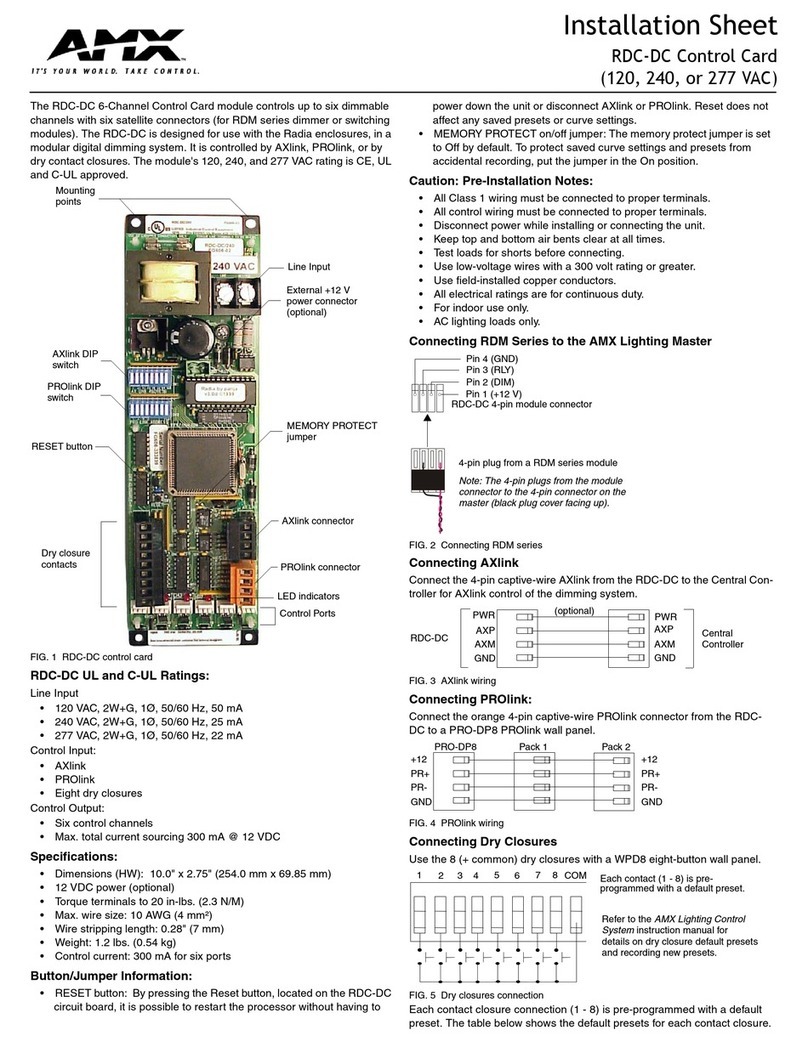 AMX Control Card RDC-DC Assembly instructions