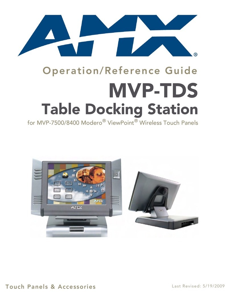 AMX Table Docking Station MVP-TDS Parts list manual AMX Table Docking Station MVP-TDS Parts list manual