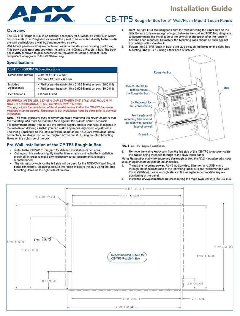 AMX CB-TP5 installation guide
