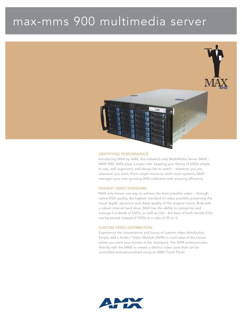 AMX MAX-MMS-900 Specifications