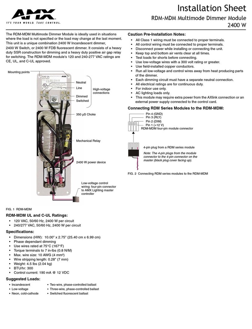 AMX Multimode Dimmer Module RDM-MDM Assembly instructions