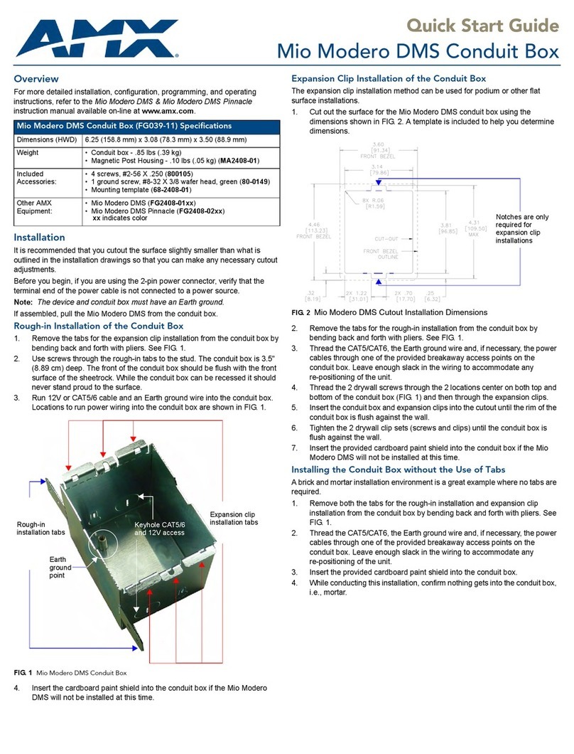 AMX Mio Modero DMS quick start guide